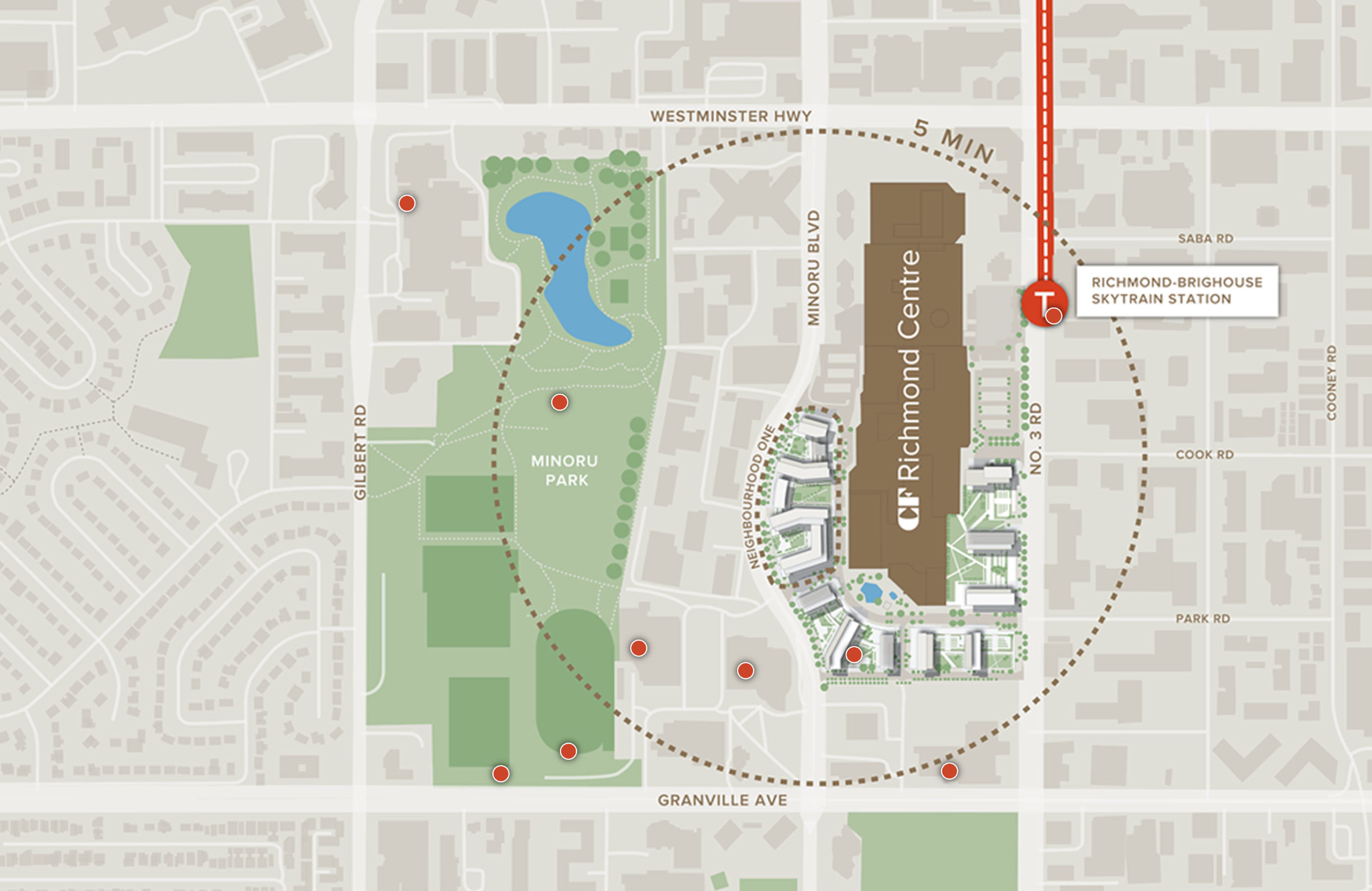 RC At CF Richmond Centre location map 2