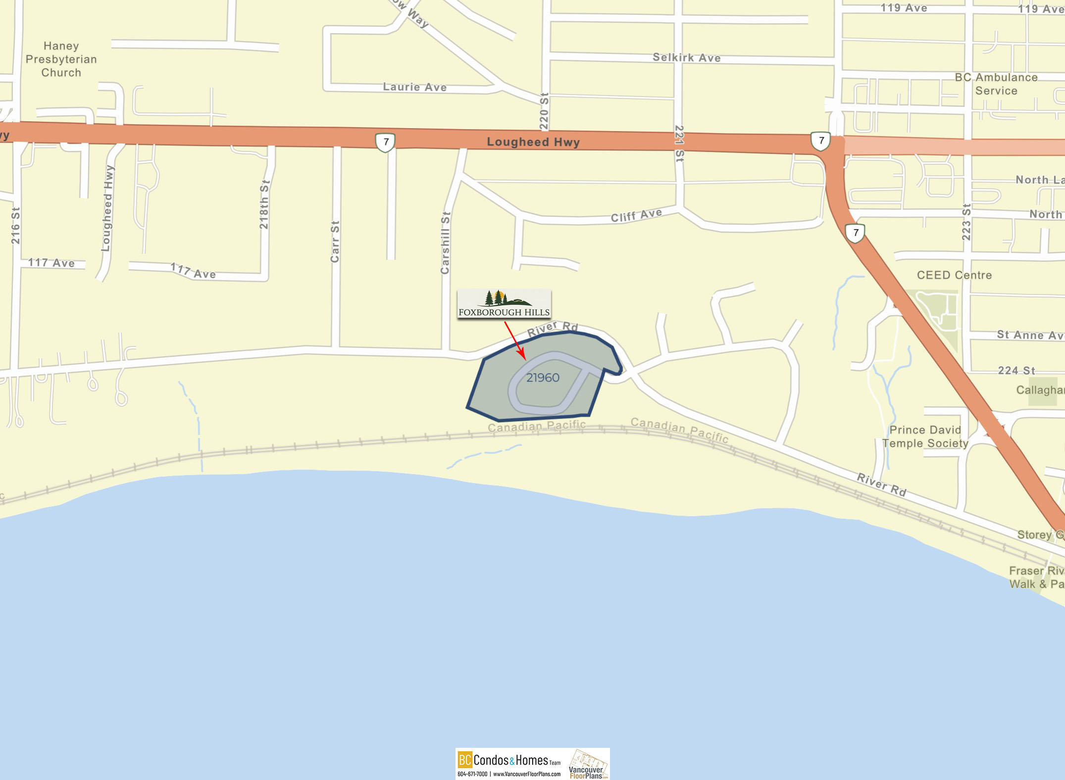 Foxborough Hills location map 2