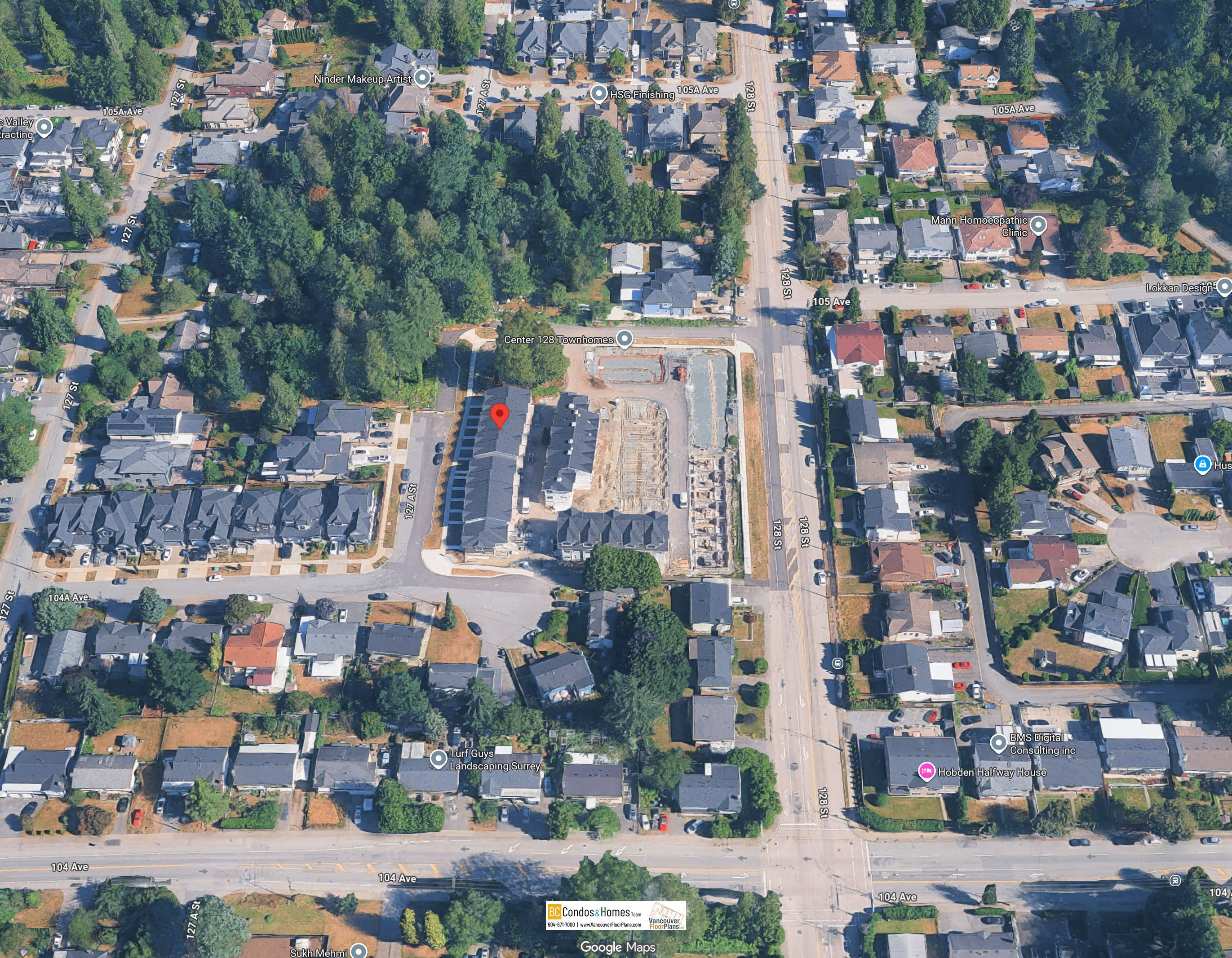 Center 128 Townhomes by Connect Properties location map 1