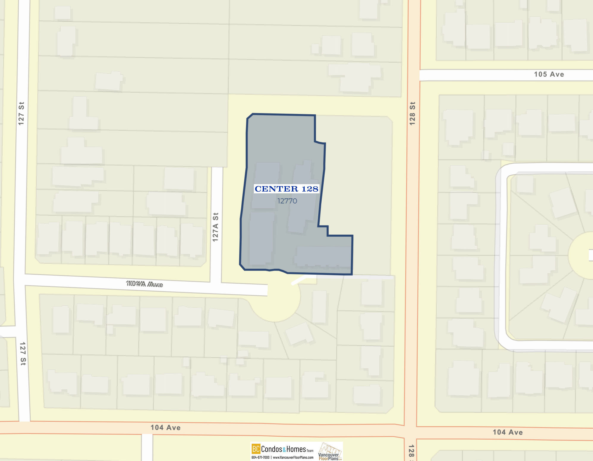 Center 128 Townhomes by Connect Properties location map 3