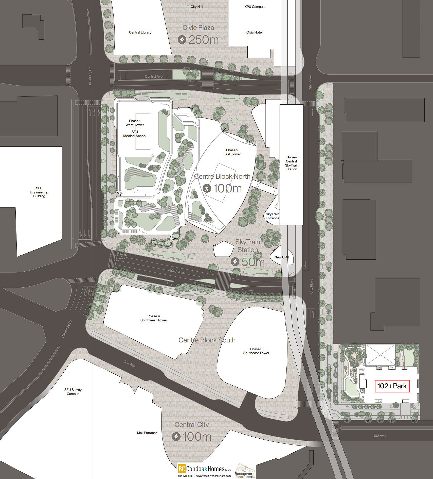 102+Park by Marcon Developments location map 1