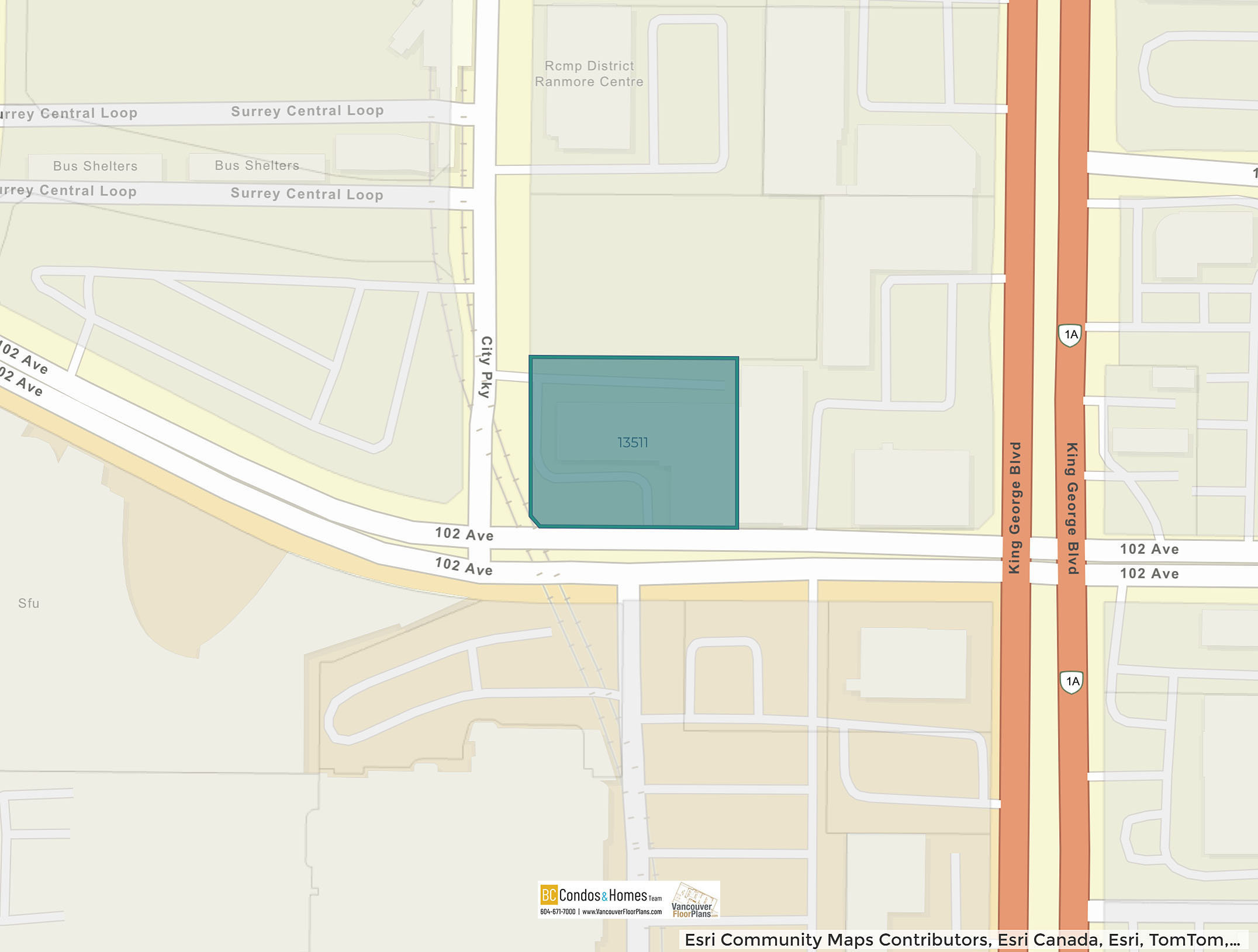 102+Park by Marcon Developments location map 2