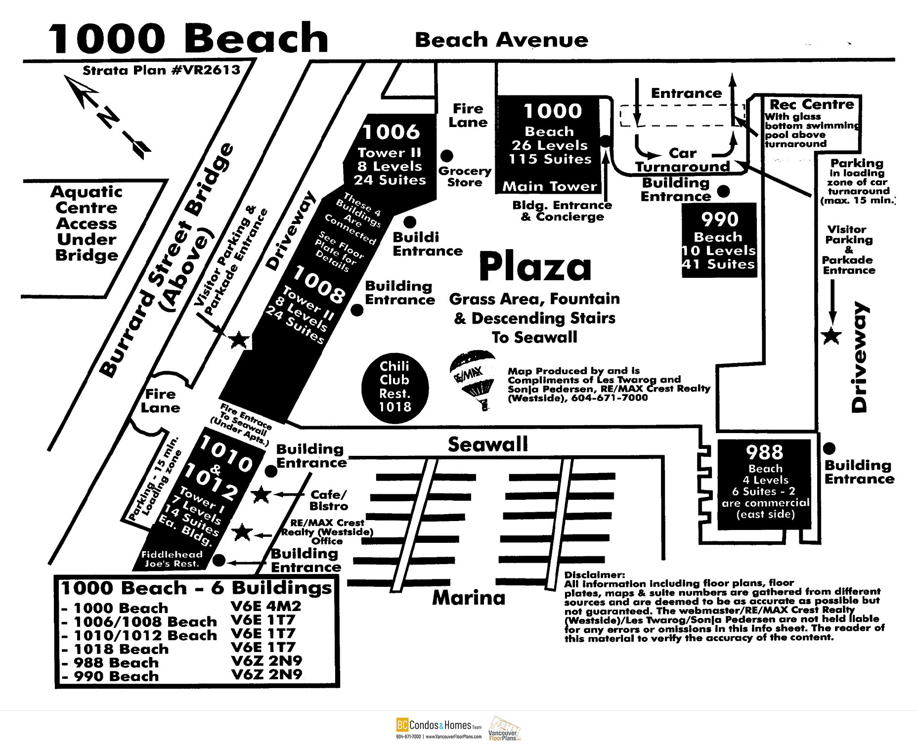 1000 Beach location map 1