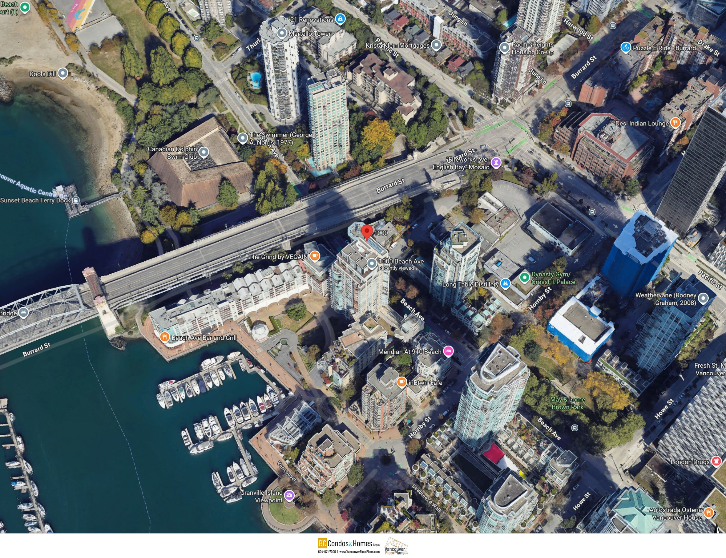 1000 Beach location map 6